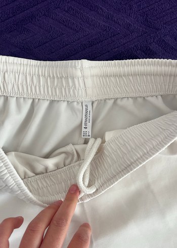 Beyaz Kadın Rahat esofman altı - Görsel 2