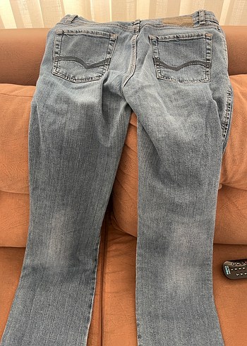 Mavi düşük bel vitage pantolon - Görsel 6