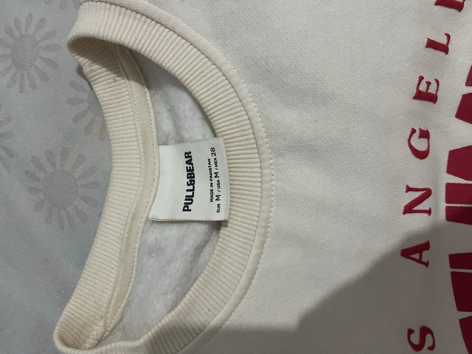 Krem rengi baskılı Sweat - Görsel 3