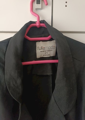 universal Beden siyah Renk Düğmeli Siyah Keten Kadın Blazer
