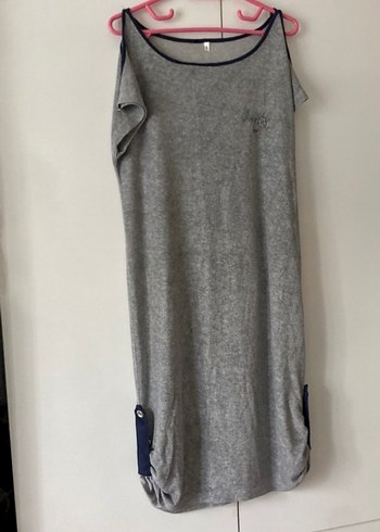 Gri Midi Hamile Rahat Elbise - Görsel 2