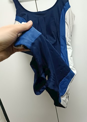 Mavi ve Gri Kadın Spor Mayo - Görsel 3