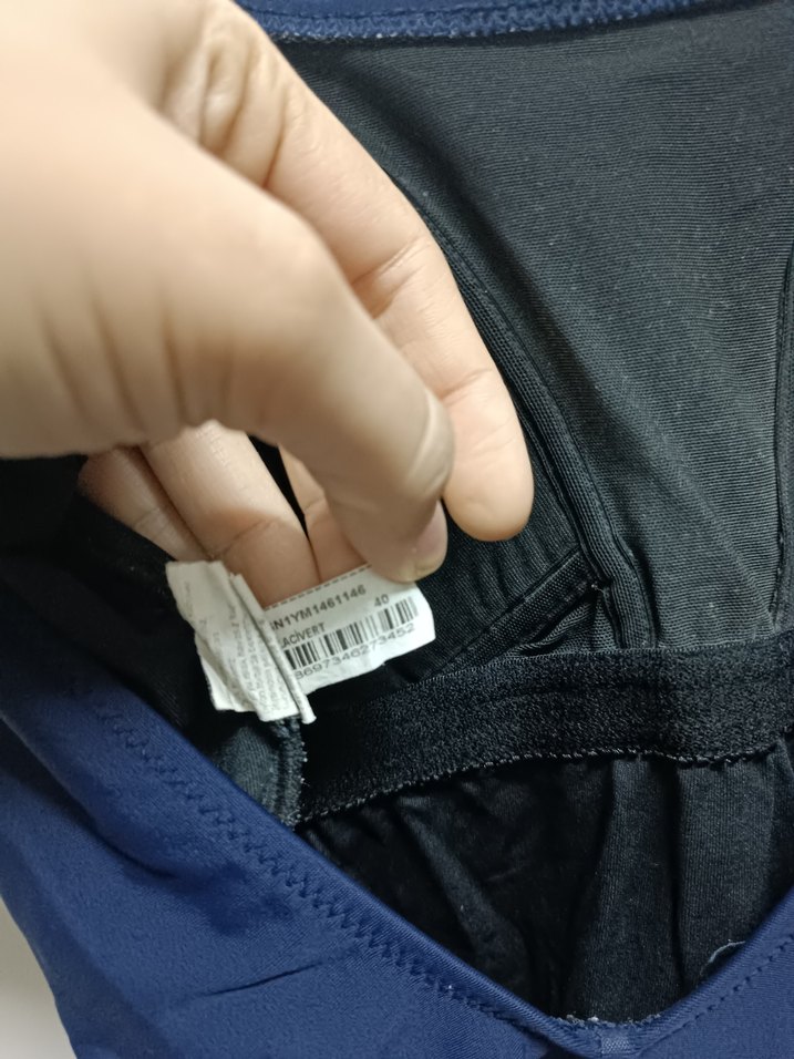 Mavi ve Gri Kadın Spor Mayo - Görsel 5