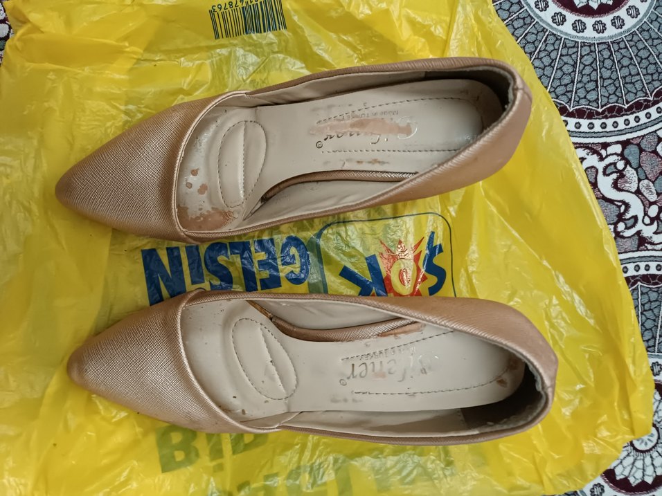 Bej Yılan Desenli Bağcıklı Stiletto - Görsel 3