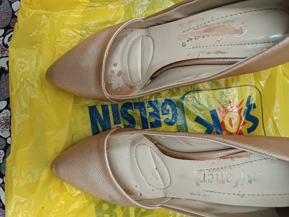 Bej Yılan Desenli Bağcıklı Stiletto - Görsel 4