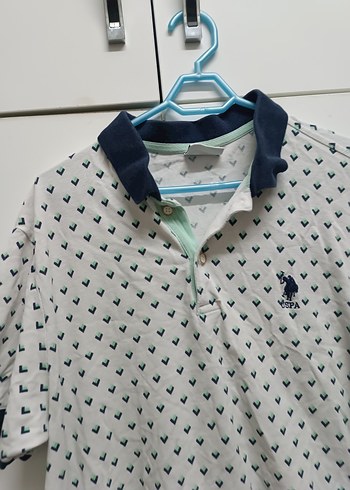 Beyaz Baskılı Erkek Polo Tişört - Görsel 3