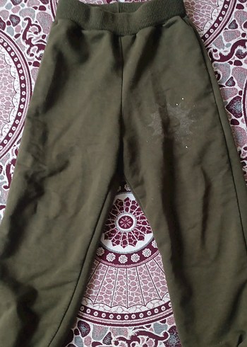 Kızlar için Haki Rahat Kesim Eşofman Altı - Görsel 2