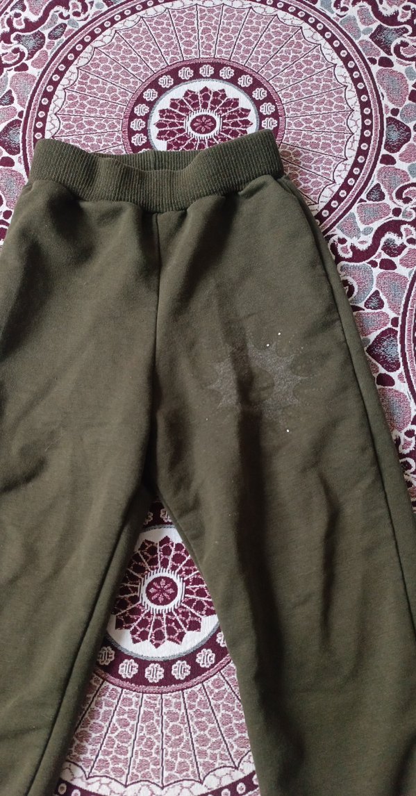 Kızlar için Haki Rahat Kesim Eşofman Altı - Görsel 3