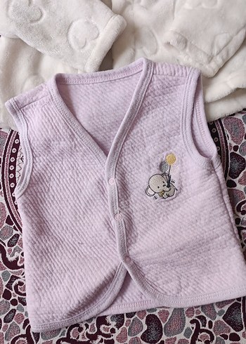 Kız Çocuk Pastel Renkli Örgü Yelek - Görsel 4