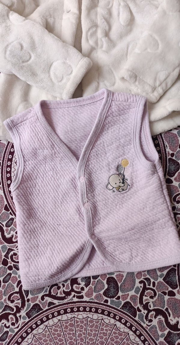 Kız Çocuk Pastel Renkli Örgü Yelek - Görsel 4