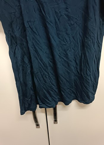 Kısa Kollu Dantelli Lacivert Kadın Bluz - Görsel 4