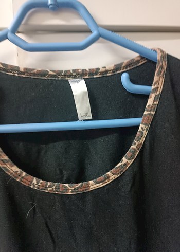 Payetli Siyah Hamile Tişörtü - Görsel 5