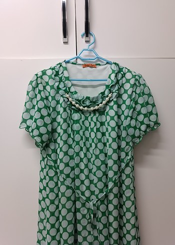 Zincir Detaylı Yeşil Bohem Midi Bluz - Görsel 2