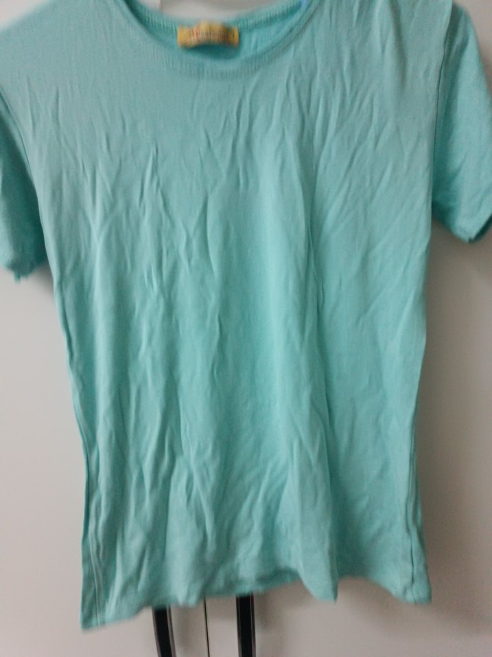 Turkuaz Kadın Kısa Kollu Basic Tişört - Görsel 3