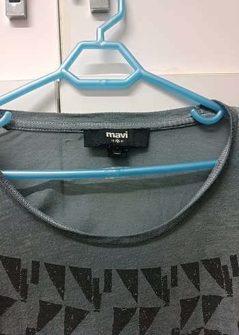 Gri Baskılı Salaş T-shirt - Görsel 4