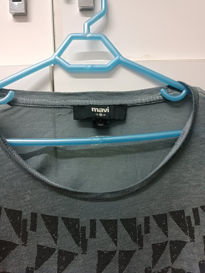 Gri Baskılı Salaş T-shirt - Görsel 4