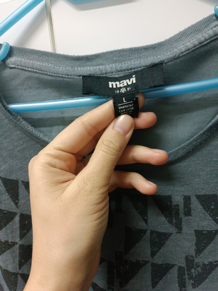 Gri Baskılı Salaş T-shirt - Görsel 5