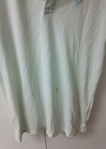 Erkek Beyaz Keten Kısa Kollu Polo Tişört - Görsel 4