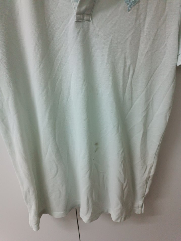 Erkek Beyaz Keten Kısa Kollu Polo Tişört - Görsel 4