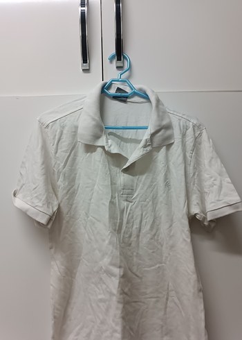 Beyaz Keten Erkek Polo Tişört - Görsel 2