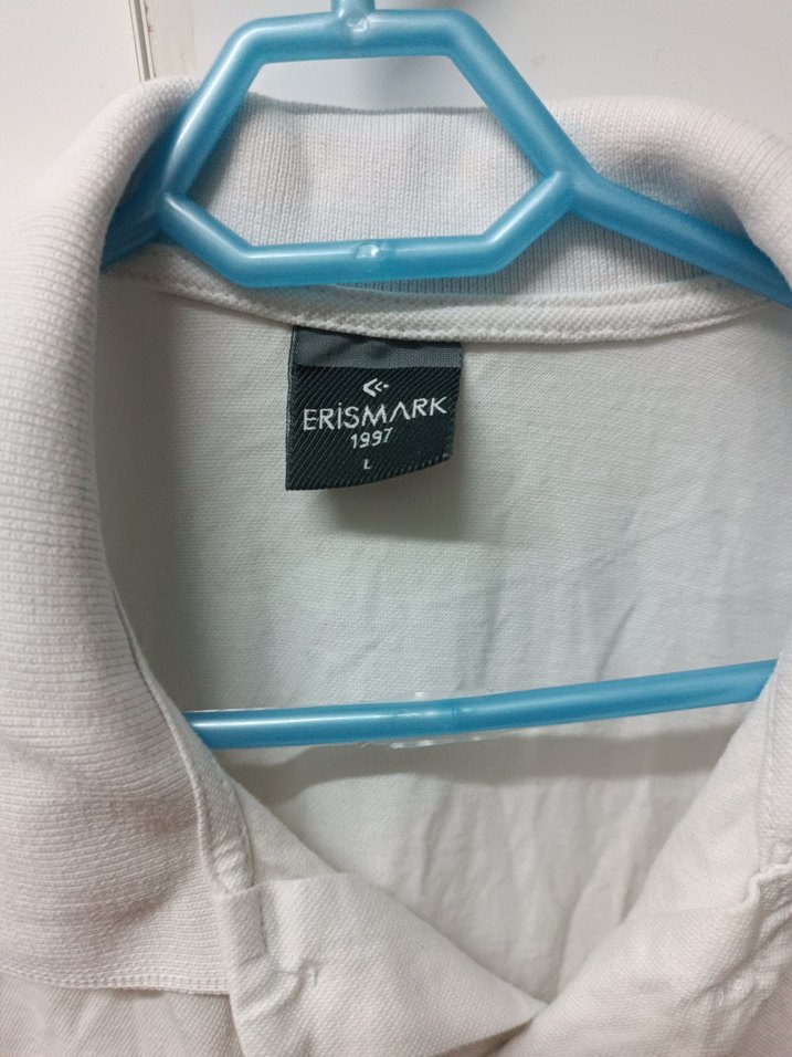 Beyaz Keten Erkek Polo Tişört - Görsel 5