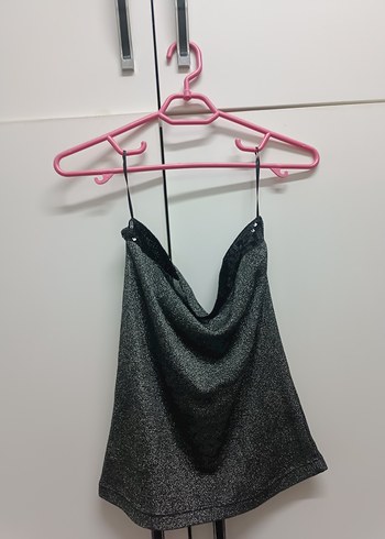 Gri Askılı Bluz - Görsel 2