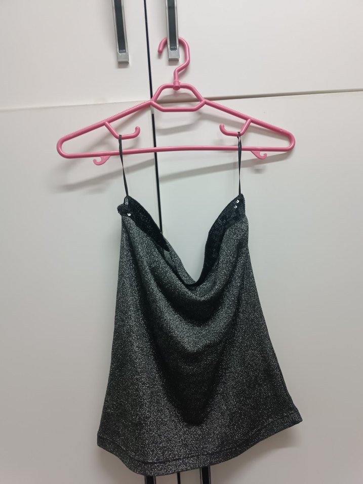 Gri Askılı Bluz - Görsel 2