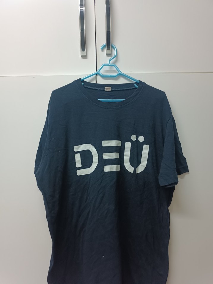 Lacivert Baskılı Erkek Tişört - Görsel 2