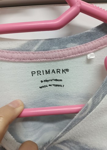 Kız Çocuk Gri Batik Desenli Kısa Kollu Tişört - Görsel 4