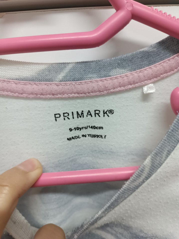 Kız Çocuk Gri Batik Desenli Kısa Kollu Tişört - Görsel 4