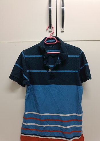 Düğmeli Lacivert Mavi Erkek Polo Tişört - Görsel 2