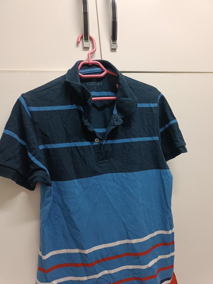 Düğmeli Lacivert Mavi Erkek Polo Tişört - Görsel 3