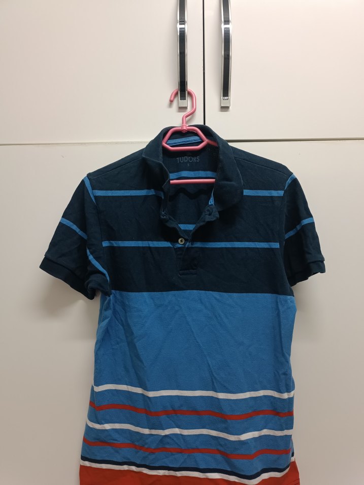 Düğmeli Lacivert Mavi Erkek Polo Tişört - Görsel 2