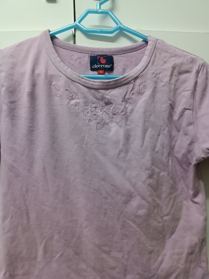 Kadin Lila Keten Kısa Kollu Tişört - Görsel 3