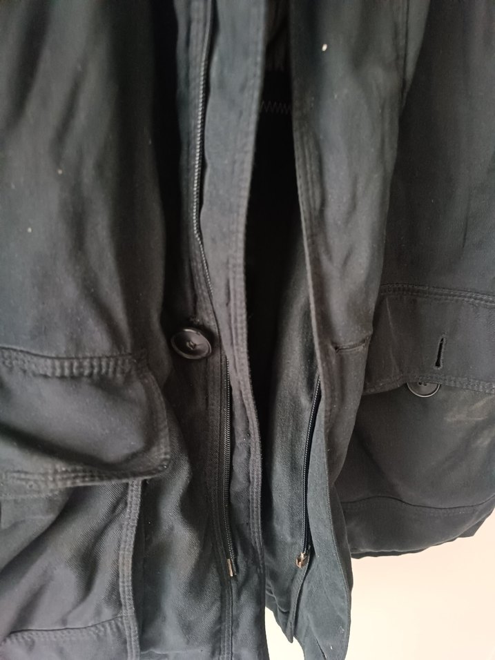 Erkek Gri Keten Düğmeli Midi Ceket - Görsel 5