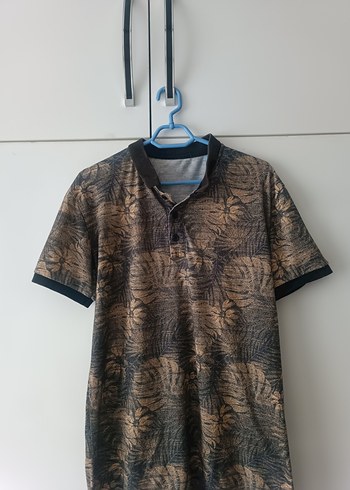 Erkek Kahverengi Batik Polo Tişört - Görsel 2