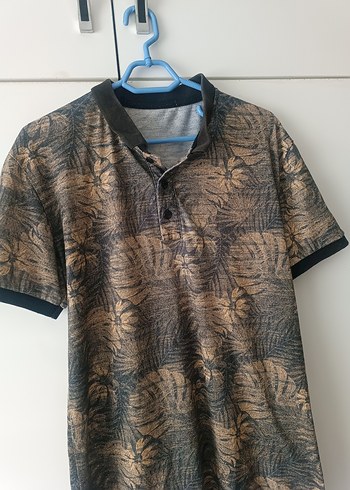 Erkek Kahverengi Batik Polo Tişört - Görsel 3