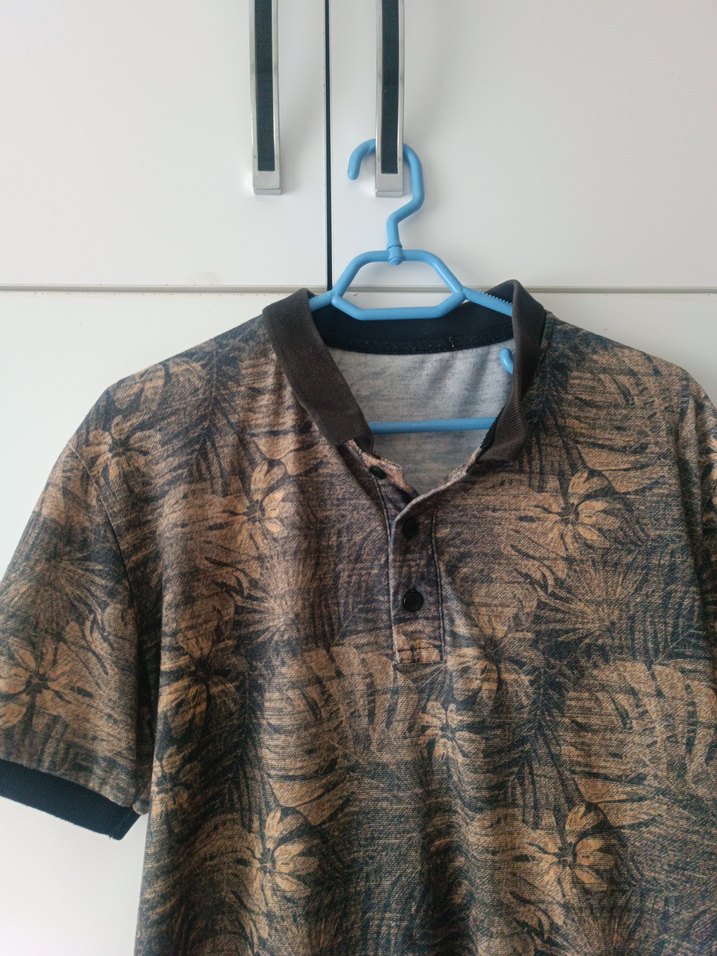 Erkek Kahverengi Batik Polo Tişört - Görsel 4