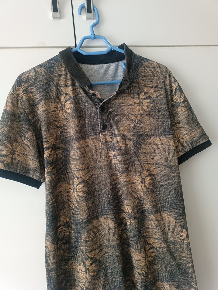 Erkek Kahverengi Batik Polo Tişört - Görsel 3