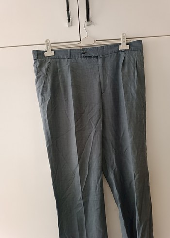 Gri Keten Pilili Erkek Pantolon - Görsel 2