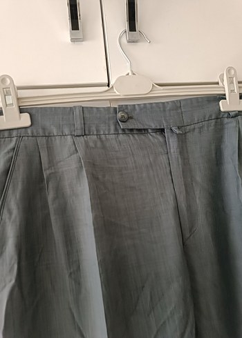 Gri Keten Pilili Erkek Pantolon - Görsel 4