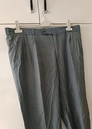 Gri Keten Pilili Erkek Pantolon - Görsel 3