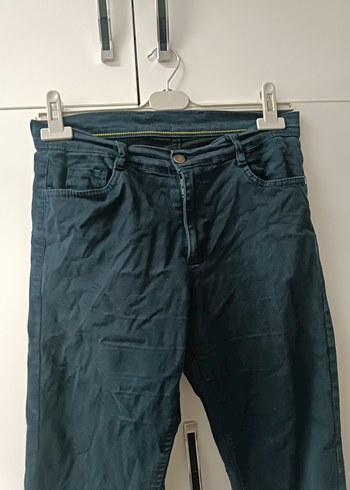 Erkek Lacivert Bol Kesim Kot Pantolon - Görsel 3