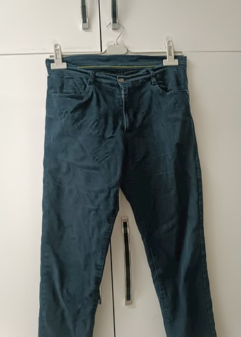 Erkek Lacivert Bol Kesim Kot Pantolon - Görsel 2