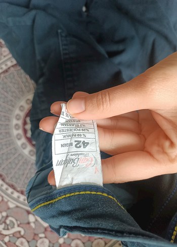 Erkek Lacivert Bol Kesim Kot Pantolon - Görsel 4