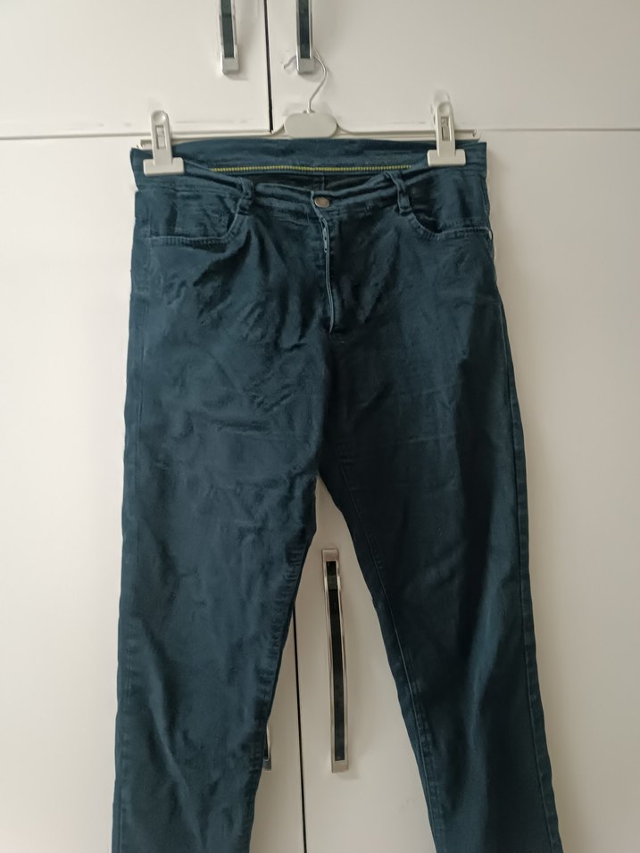 Erkek Lacivert Bol Kesim Kot Pantolon - Görsel 2