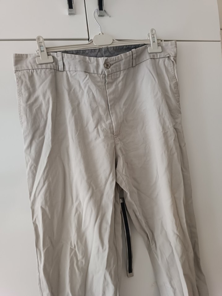 Bej Regular Fit Keten Erkek Pantolon - Görsel 3