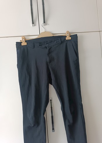 Erkek Lacivert Kemerli Denim Pantolon - Görsel 2