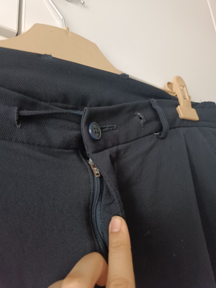 Erkek Lacivert Kemerli Denim Pantolon - Görsel 4