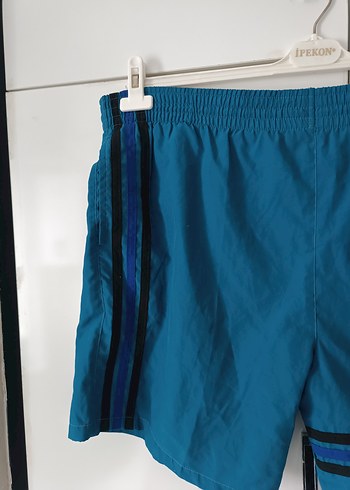 Erkek Kemerli Kısa Mavi Şort - Görsel 4